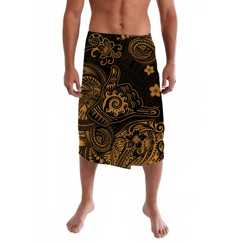 Hawaii Shaka Polynesian Lavalava Unique Style - Gold LT8 - Wonder Print Shop