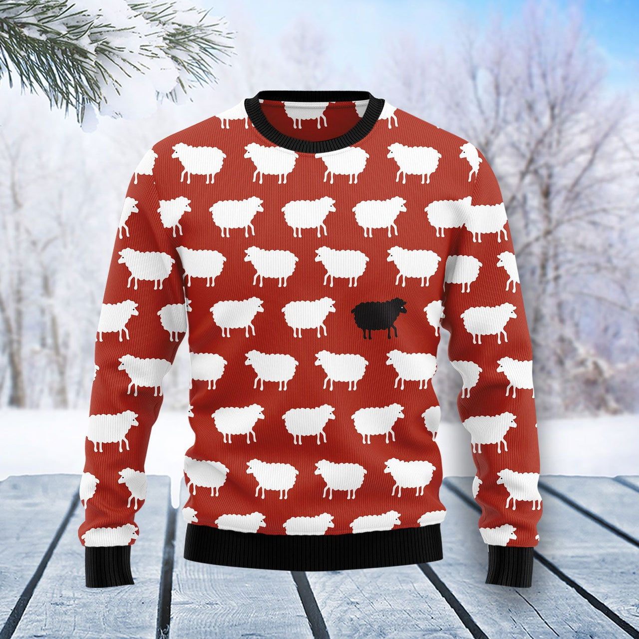 sheep-black-and-white-ugly-christmas-sweater