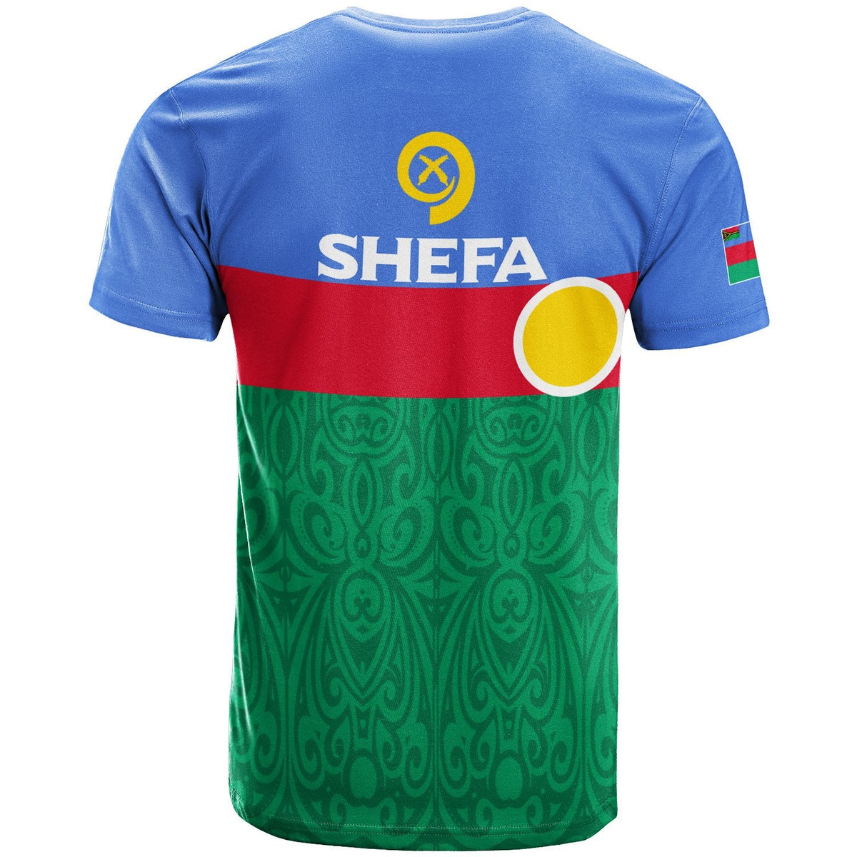 Custom Vanuatu Shefa Province T Shirt Flag Style LT12 - Wonder Print Shop