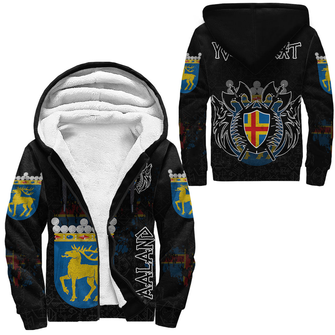 (Custom) Viking - land Flag and Map Sherpa Hoodie style Viking Geri and FrekiCopy of RLT12 - Wonder Print Shop