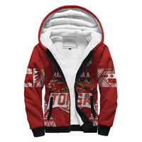 Personalised Tonga Rugby Sherpa Hoodie Mate Ma'a Tonga Warriors - Wonder Print Shop