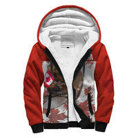 Canada Day Sherpa Hoodie Patriot Beaver Mix Maple Leaf - Wonder Print Shop