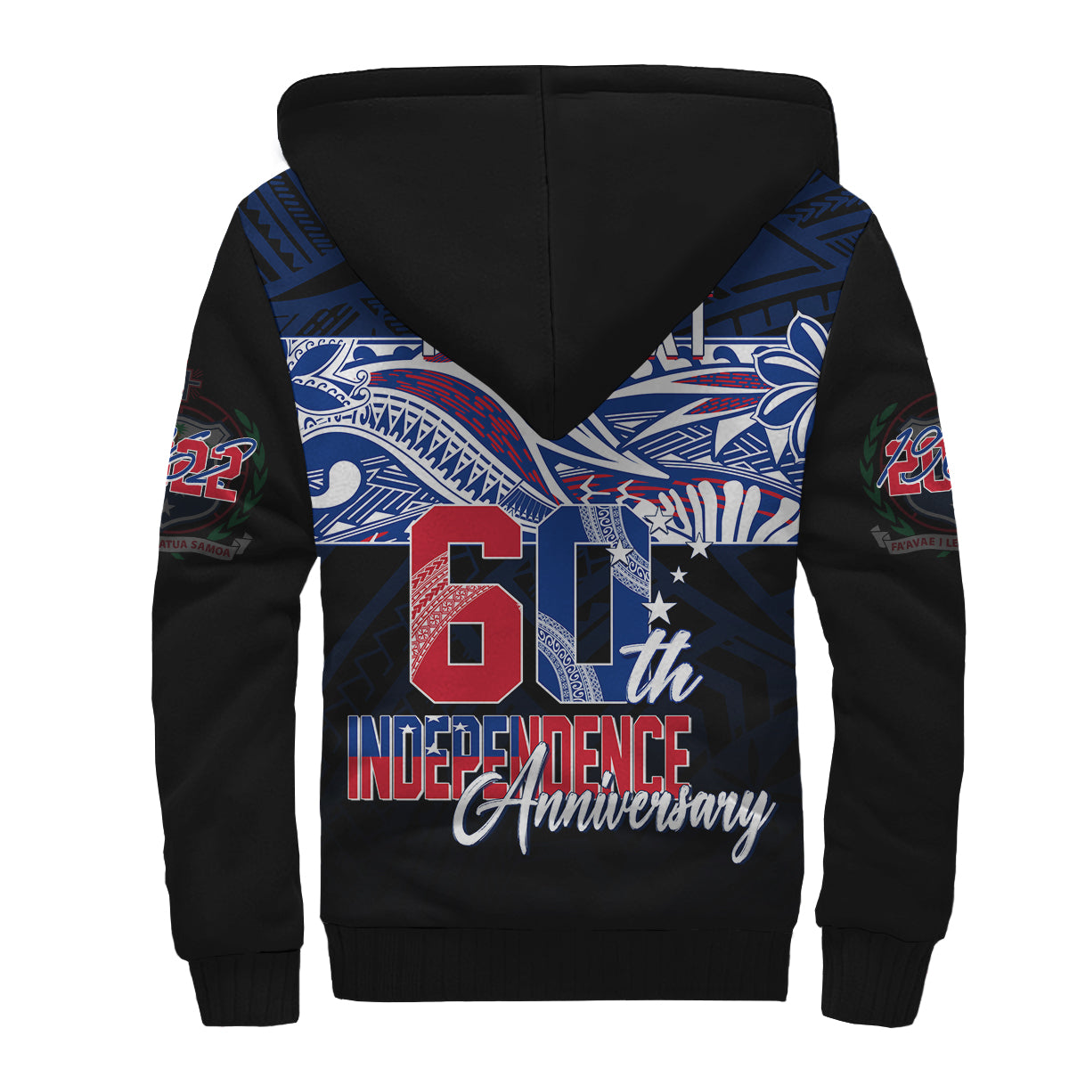 Samoa Personalised Sherpa Hoodie 60th Independence Anniversary - Wonder Print Shop