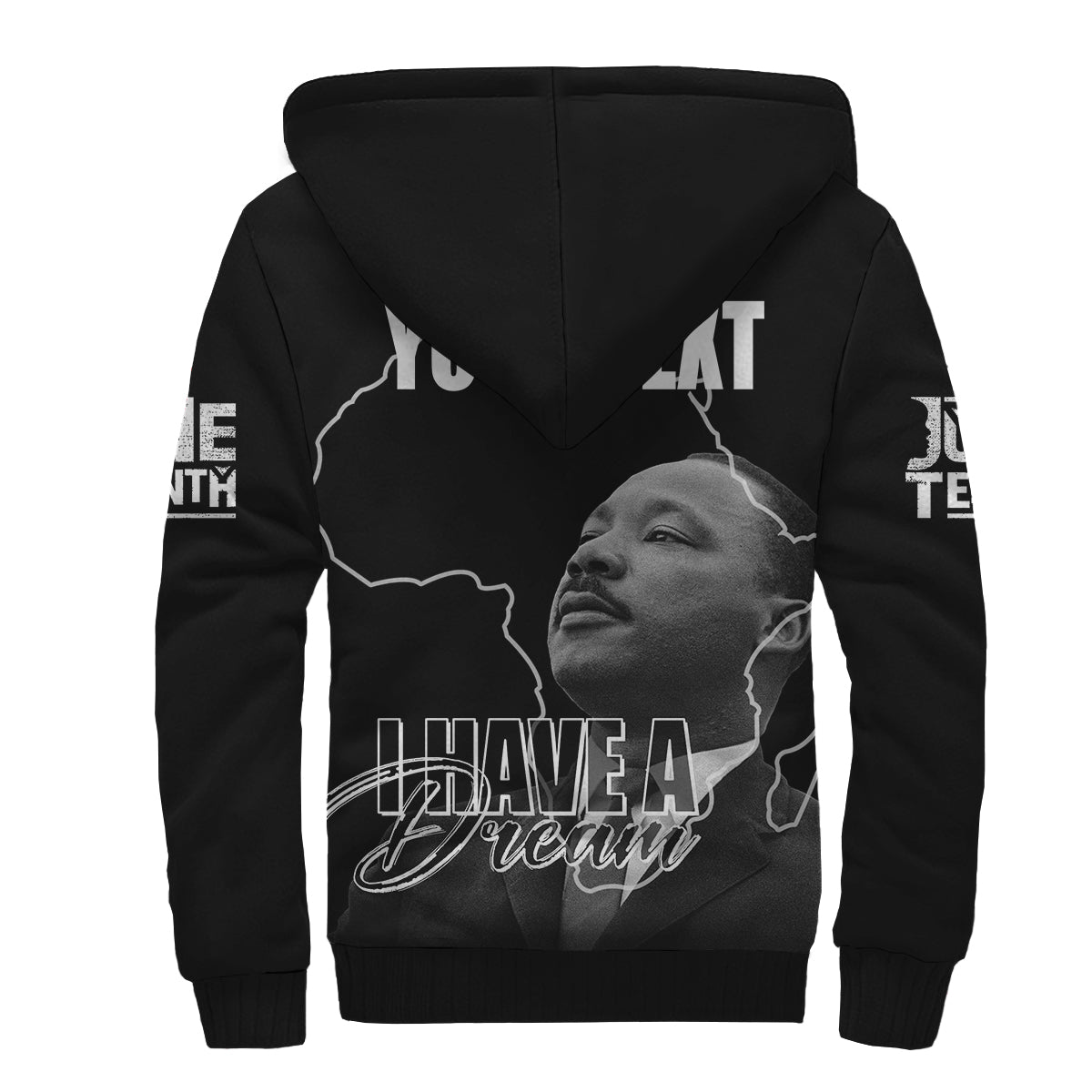 Juneteenth MLK Personalised Sherpa Hoodie Freedom Day - Wonder Print Shop