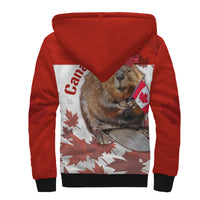 Canada Day Sherpa Hoodie Patriot Beaver Mix Maple Leaf - Wonder Print Shop