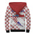 Croatia Sherpa Hoodie Checkerboard Grunge Style - Wonder Print Shop