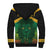 Jamaica Personalised Sherpha Hoodie Rastafari Lion Mix Kente - Wonder Print Shop