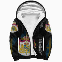 (Custom) Viking - Sweden Flag and Map Sherpa Hoodies style Viking Geri and Freki RLT12 - Wonder Print Shop