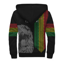 Ethiopia Patriot Day Sherpa Hoodie Amharic Letters Roaring Lion - Wonder Print Shop
