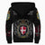 (Custom) Viking - Denmark Flag and Map Sherpa Hoodie style Viking Geri and Freki RLT12 - Wonder Print Shop
