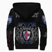 (Custom) Viking - Faroe Islands Flag and Map Sherpa Hoodie style Viking Geri and Freki RLT12 - Wonder Print Shop