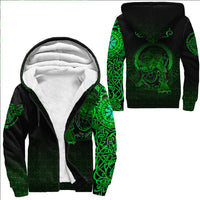 Viking Clothing Viking Fenrir Norse 3D Green Sherpa Hoodie RLT12 - Wonder Print Shop