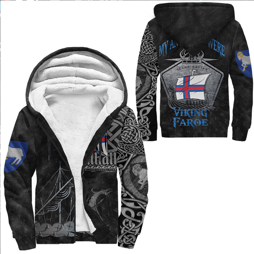 Viking Faroe Islands Drakkar Sherpa Hoodie RLT12 - Wonder Print Shop