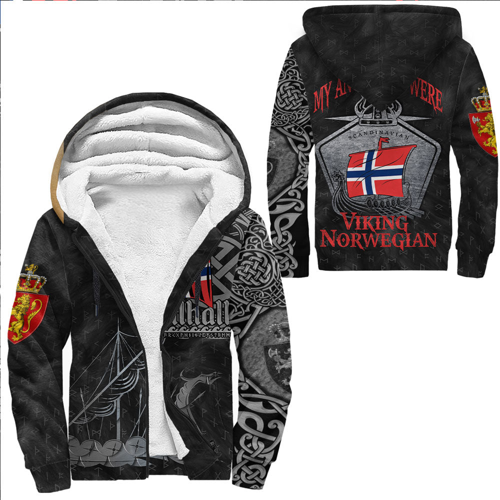 Viking Clothing Viking Norway Drakkar Sherpa Hoodie RLT12 - Wonder Print Shop