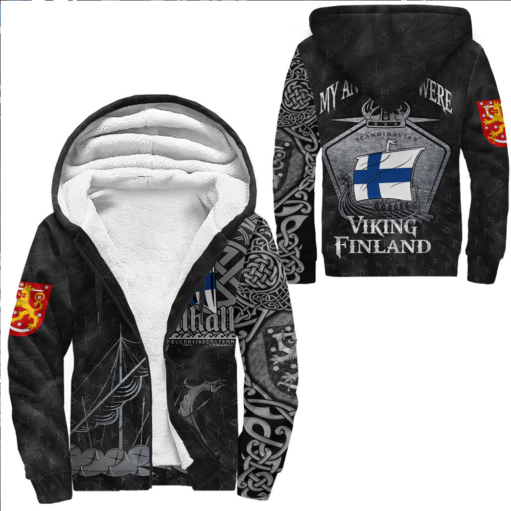 Viking Clothing Viking Finland Drakkar Sherpa Hoodie RLT12 - Wonder Print Shop