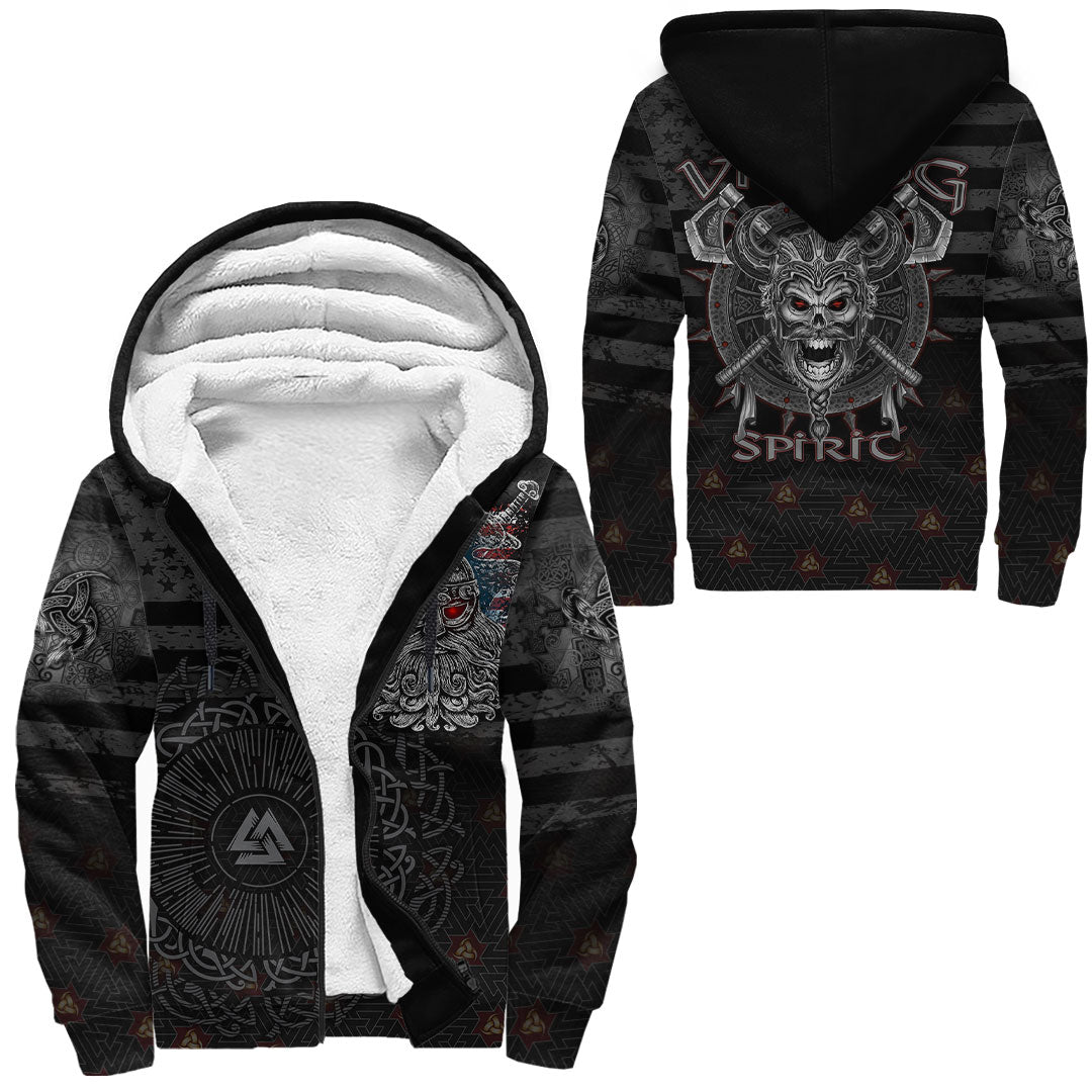 Viking Clothing American Viking The Viking Spirit Sherpa Hoodie RLT12 - Wonder Print Shop