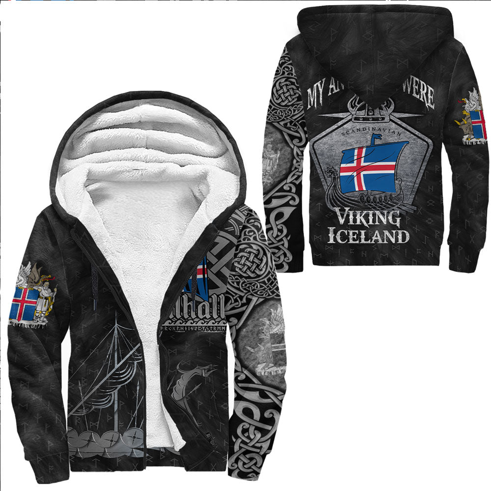 Viking Clothing Viking Iceland Drakkar Sherpa Hoodie RLT12 - Wonder Print Shop