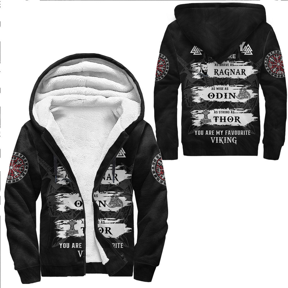 Viking Clothing Viking Daddy Sherpa Hoodie RLT12 - Wonder Print Shop