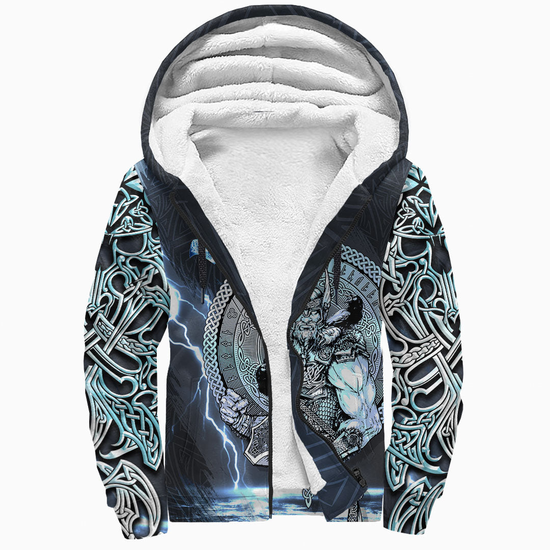 Viking Clothing Viking Thor Norse God of Thunder Sherpa Hoodie RLT12 - Wonder Print Shop