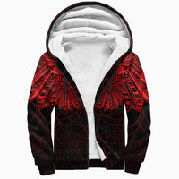 Viking Clothing Viking Odin's Celtic Two Ravens Red Version Sherpa Hoodie RLT12 - Wonder Print Shop