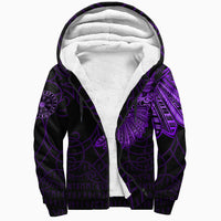 Viking Clothing Viking Odins Raven Tattoo Purple Version Sherpa Hoodie RLT12 - Wonder Print Shop