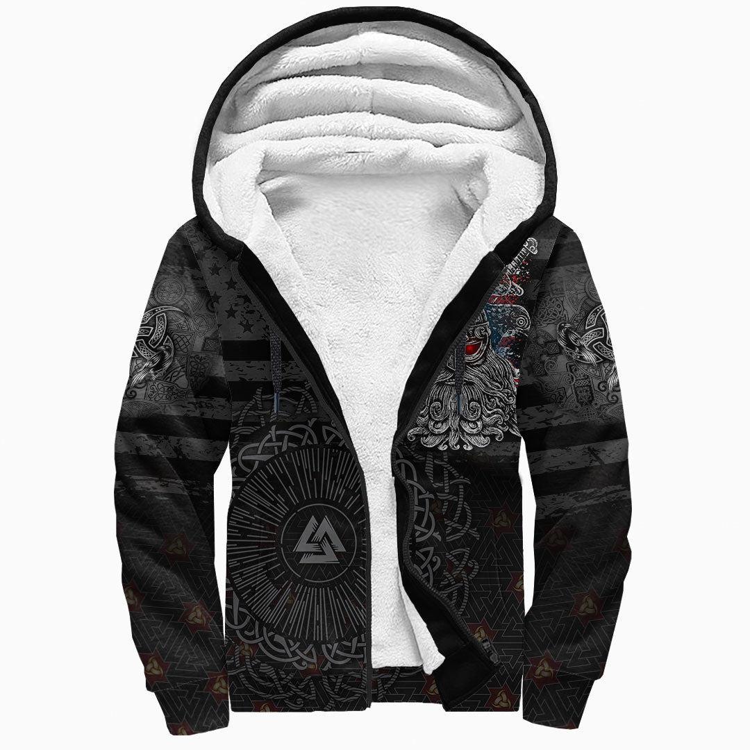 Viking Clothing American Viking The Viking Spirit Sherpa Hoodie RLT12 - Wonder Print Shop