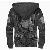 Viking Clothing Armor 3D Style Viking Odin Tattoo Sherpa Hoodie RLT12 - Wonder Print Shop