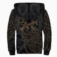 Viking Clothing Viking Fenrir Norse Wolf Sherpa Hoodie RLT12 - Wonder Print Shop
