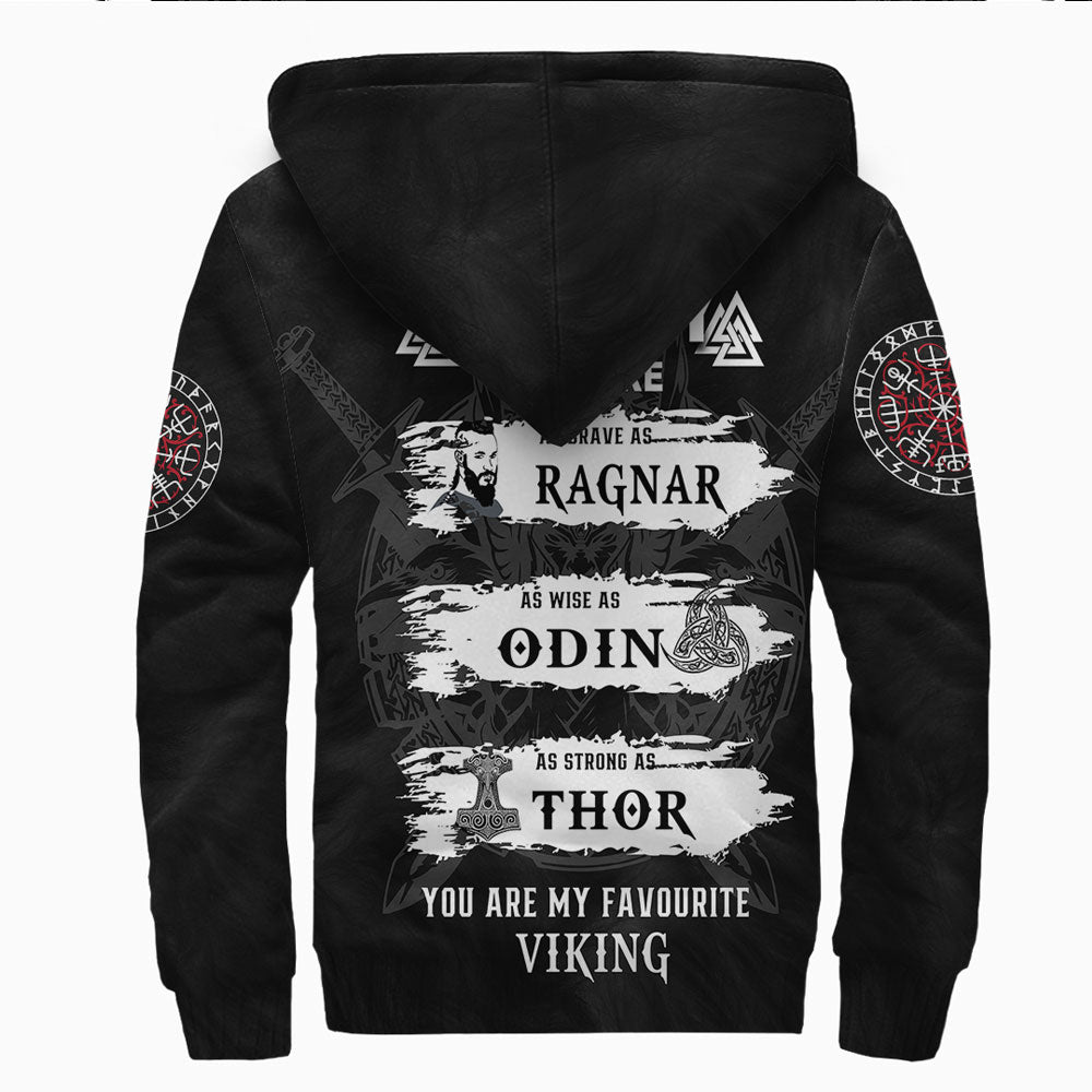 Viking Clothing Viking Daddy Sherpa Hoodie RLT12 - Wonder Print Shop