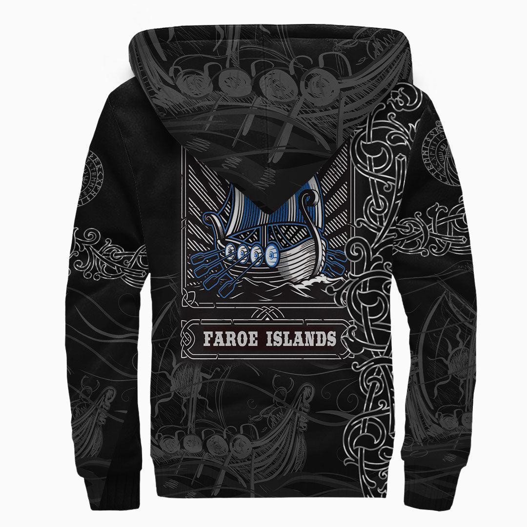 Viking Clothing Viking Drakkar Faroe Islands Warship Sherpa Hoodie RLT12 - Wonder Print Shop