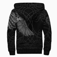 Viking Clothing Viking Odins Raven Tattoo Sherpa Hoodie RLT12 - Wonder Print Shop
