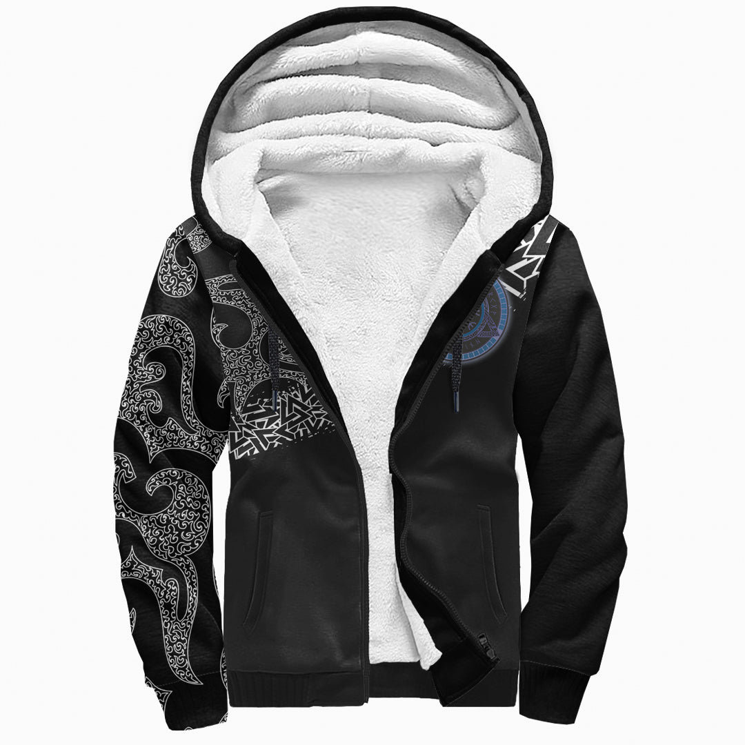 Viking Sherpa Hoodie - Raven Of Odin RLT12 - Wonder Print Shop