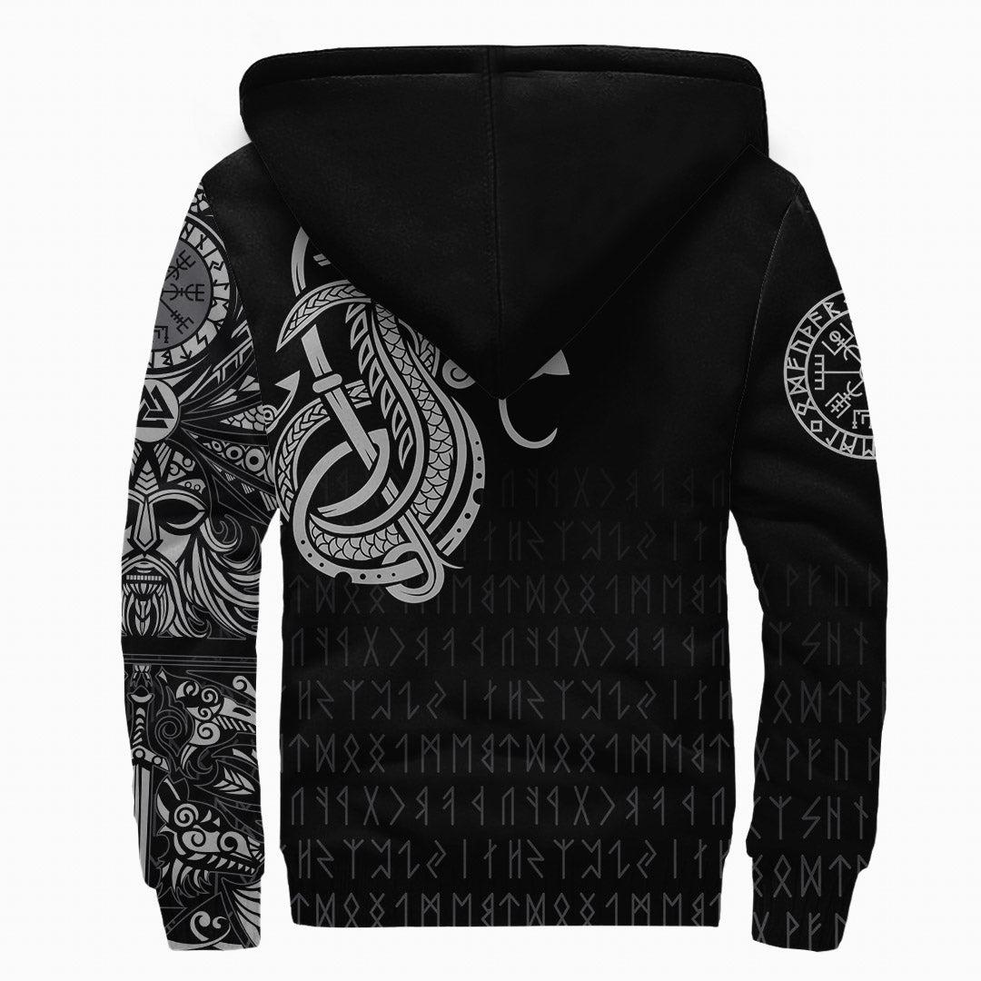 Viking Sherpa Hoodie Dragon RLT12 - Wonder Print Shop