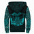 Viking Sherpa Hoodie Raven Mjolnir Yggdrasil Cyan RLT12 - Wonder Print Shop
