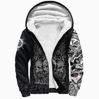 (Custom) Viking Skull Honor Sherpa Hoodie RLT12 - Wonder Print Shop