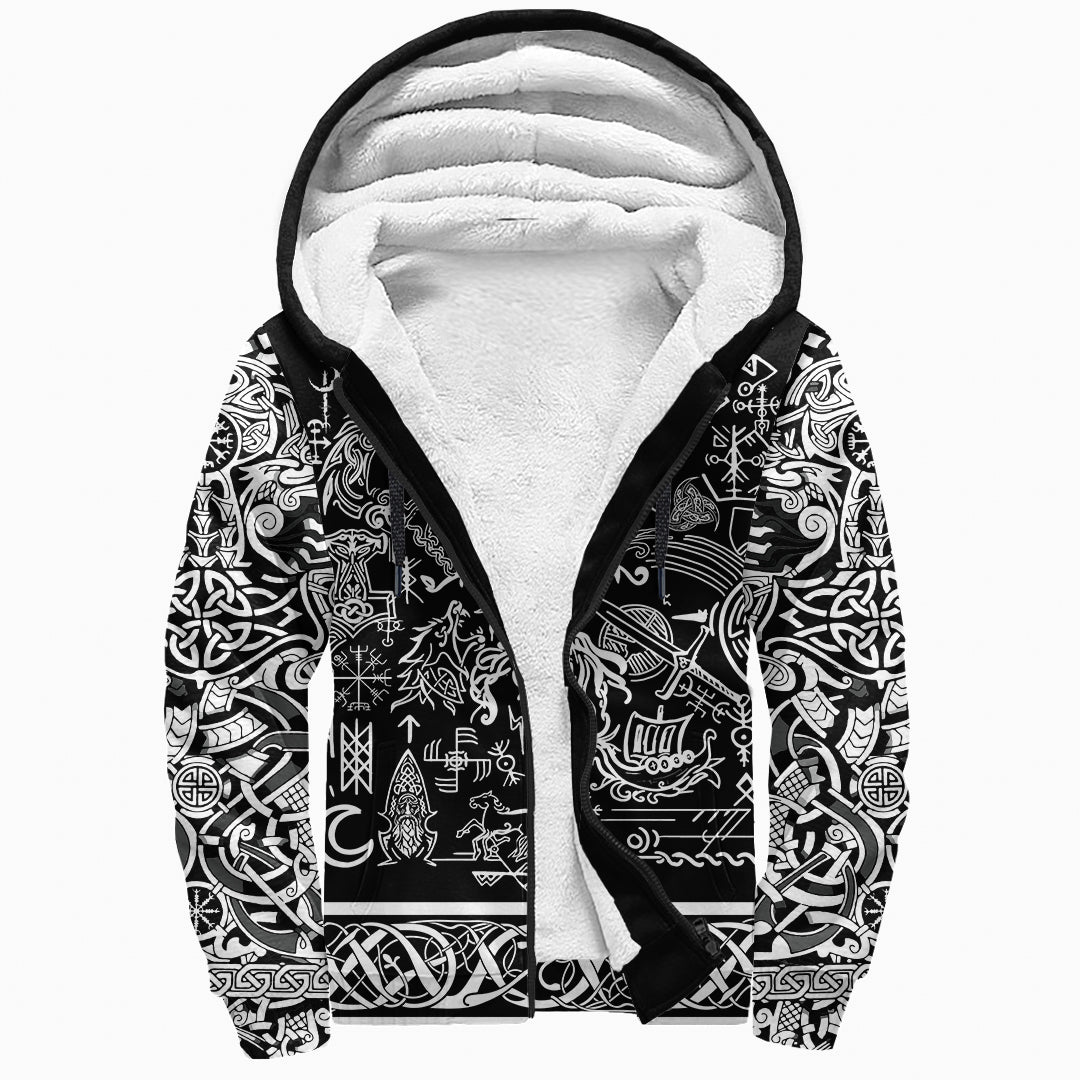 Viking Sherpa Hoodie - Symbol RLT12 - Wonder Print Shop
