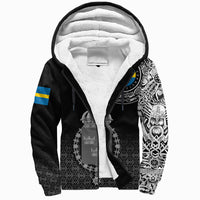 Viking Sherpa Hoodie - Sweden Coat Of Arms RLT12 - Wonder Print Shop