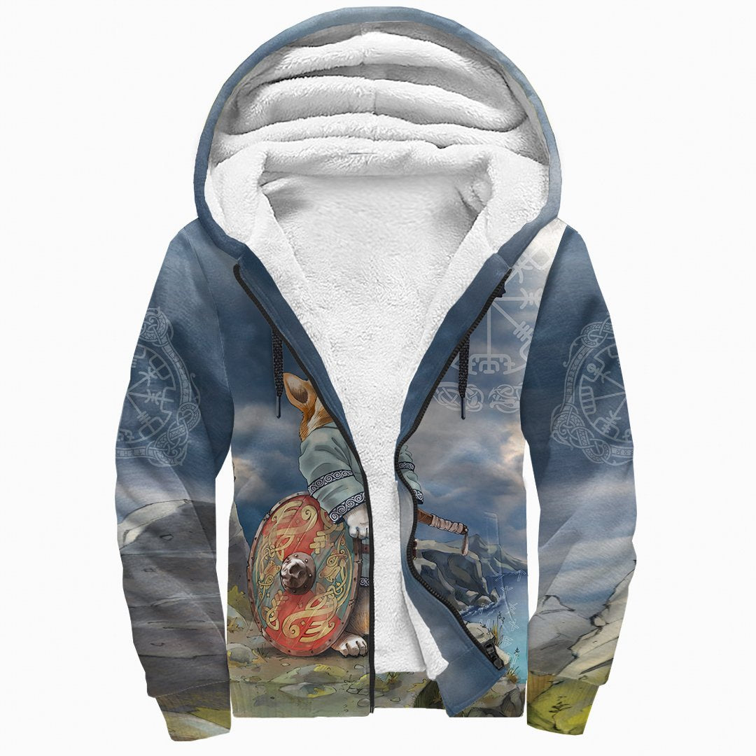 Viking Sherpa Hoodie, Corgi RLT12 - Wonder Print Shop