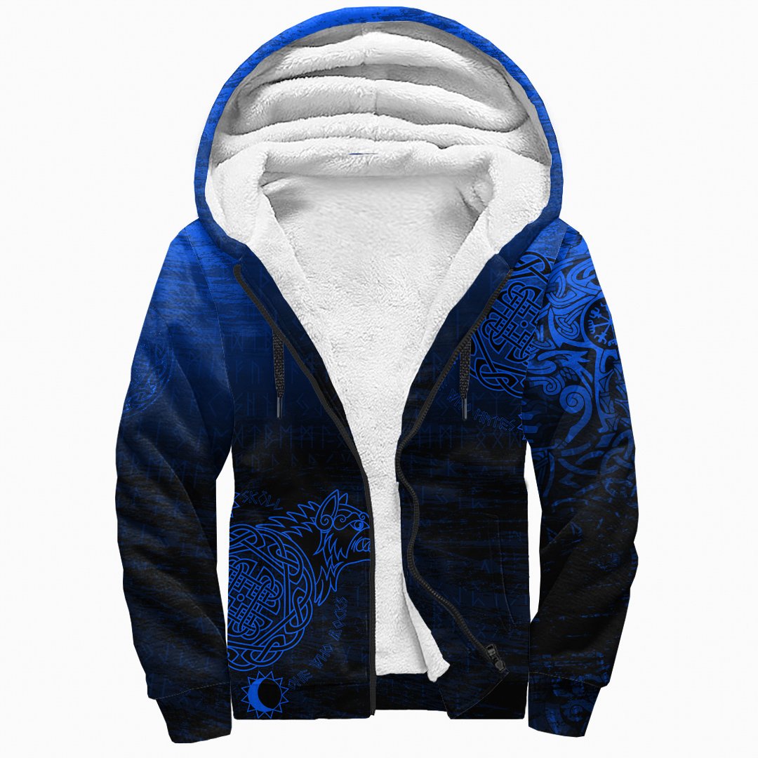 Viking Sherpa Hoodie, Skoll and Hati RLT12 - Wonder Print Shop