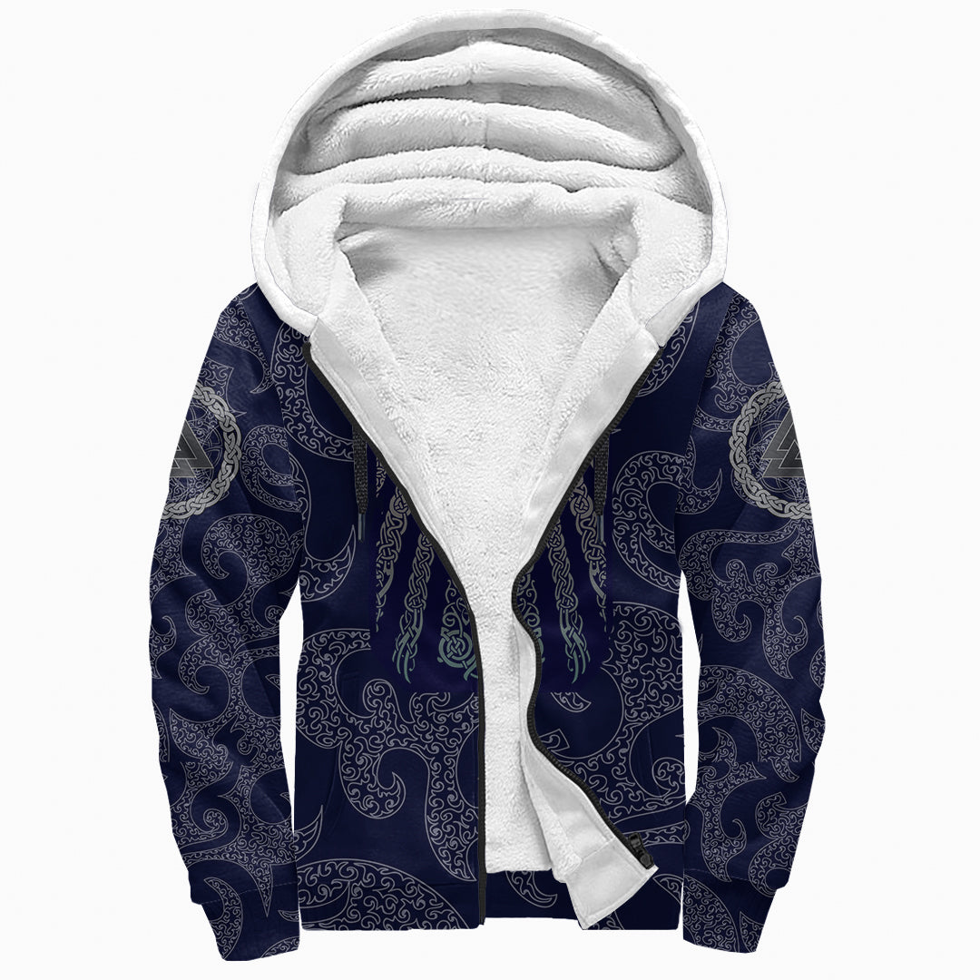 (Custom) Viking Sherpa Hoodie Odin God Tattoo RLT12 - Wonder Print Shop