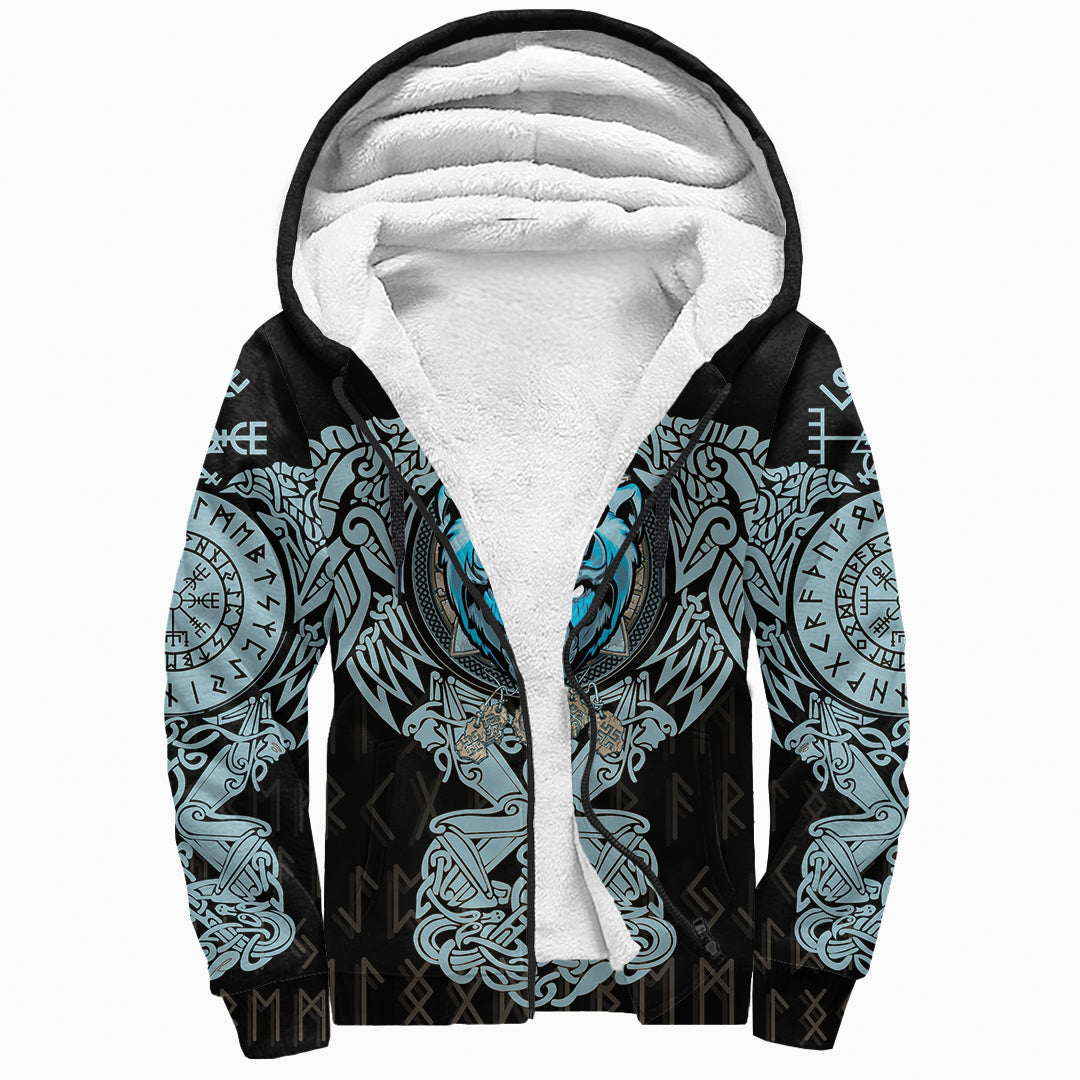 Viking Bear Tattoo Viking Sherpa Hoodie RLT12 - Wonder Print Shop