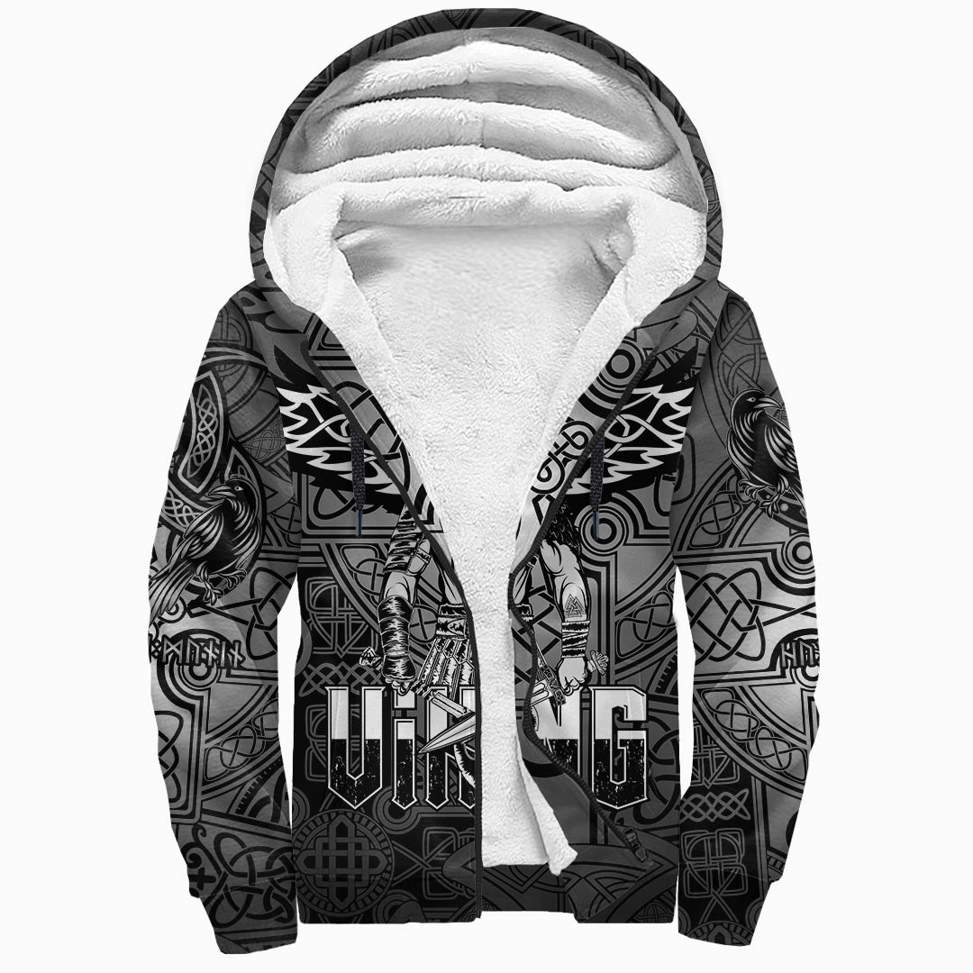 Viking Sherpa Hoodie - Celtic Warrior RLT12 - Wonder Print Shop