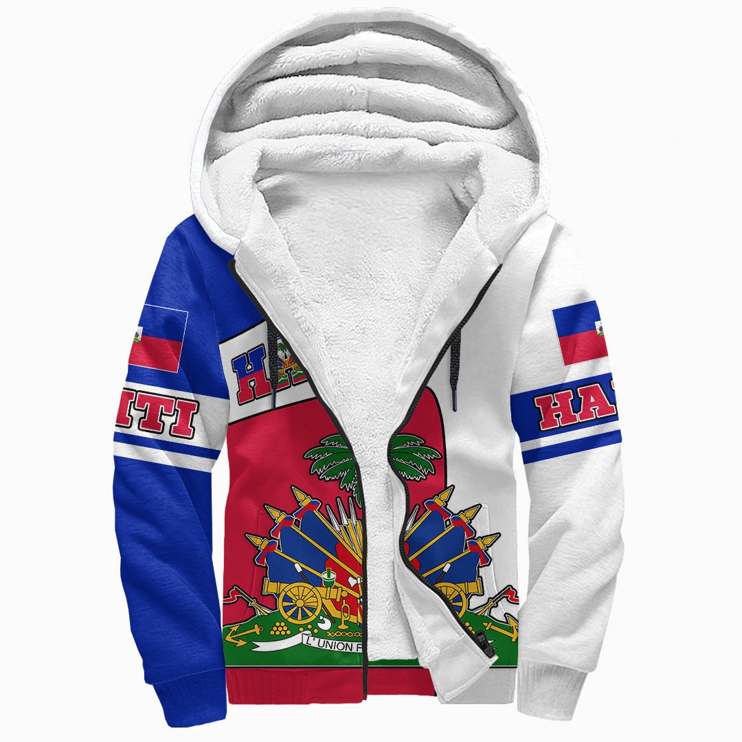 Haiti Sherpa Hoodie - Coat of Arms - Wonder Print Shop