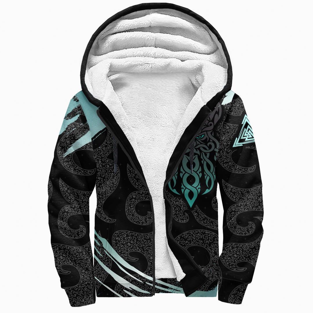 Viking Sherpa Hoodie - God Of Asgard RLT12 - Wonder Print Shop
