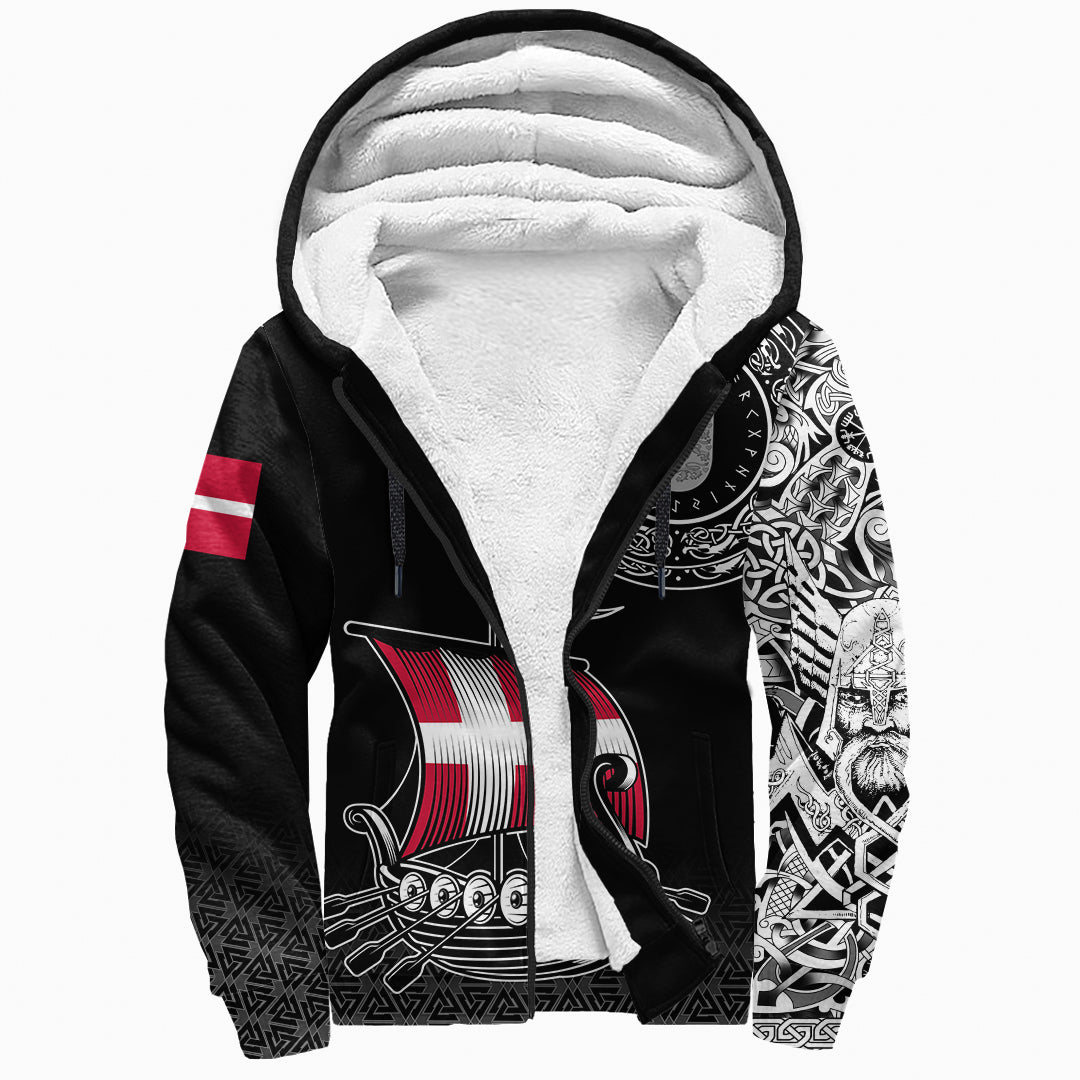 Viking Sherpa Hoodie - Danish Drakkar RLT12 - Wonder Print Shop