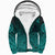 Viking Sherpa Hoodie, Ethnic Odin Raven Cyan RLT12 - Wonder Print Shop