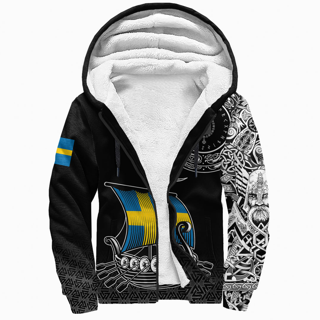 Viking Sherpa Hoodie - Swedish Drakkar RLT12 - Wonder Print Shop