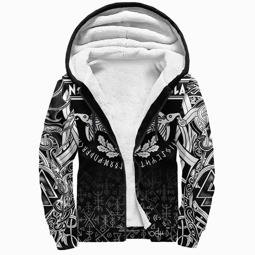 Viking Sherpa Hoodie - Valhalla and Warrior RLT12 - Wonder Print Shop