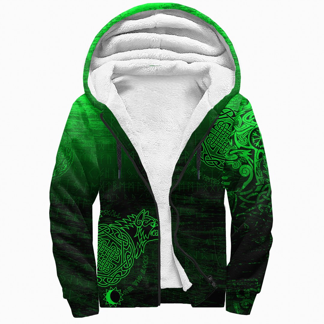 Viking Sherpa Hoodie, Skoll and Hati RLT12 - Wonder Print Shop