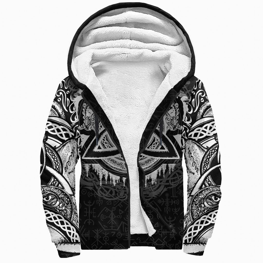 Viking Sherpa Hoodie - Dragon Celtic RLT12 - Wonder Print Shop